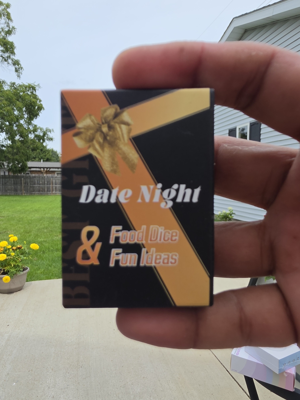 Amazon Date Night Food Dice & Fun Ideas - Black and Gold